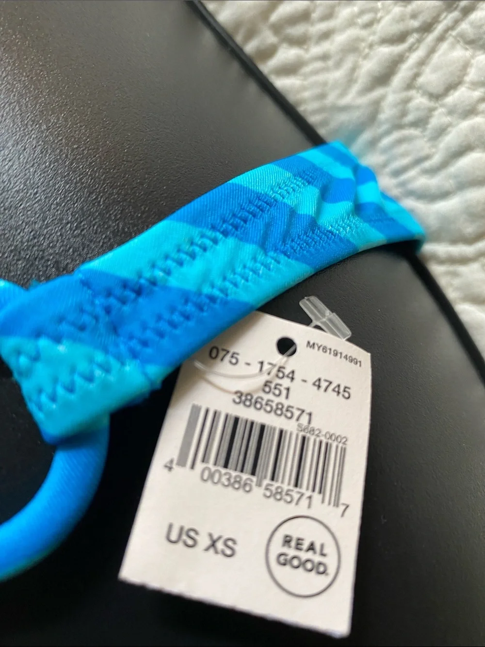 aerie Mix and Match  Blue Striped Bikini Bottom with Side Rings XS